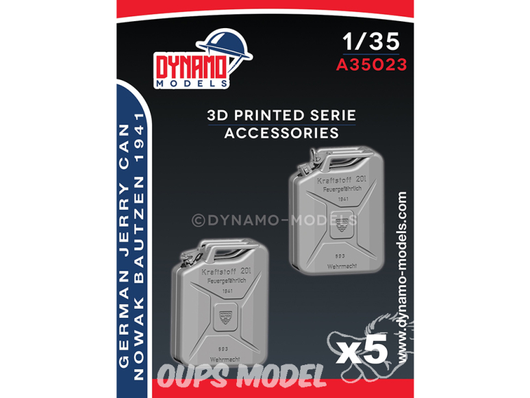 Dynamo models accessoires A35023 Jerry Can Allemand Nowak Bautzen 1941 x5 1/35