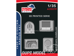 Dynamo models accessoires A35019 Set radios civiles 1930-40 1/35