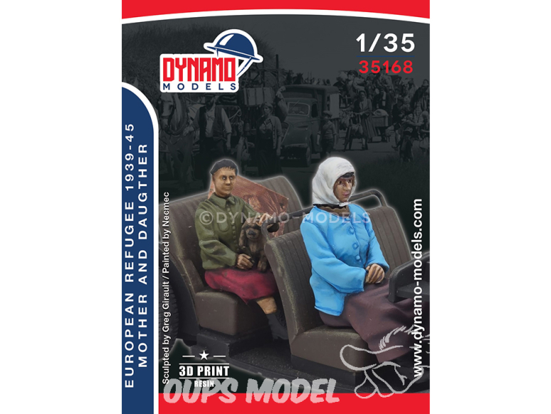 Dynamo models figurine 35168 Réfugiés Européen 1939-45 Mère et Fille 1/35