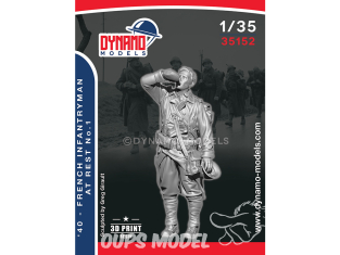 Dynamo models figurine 35152 Soldat Infanterie Français au repos 1940 No.1 1/35
