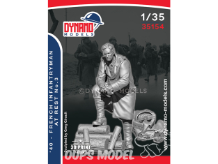 Dynamo models figurine 35154 Soldat Infanterie Français au repos 1940 No.3 1/35