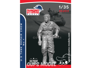 Dynamo models figurine 35203 Tankiste U.S. en réparation No.1 1/35