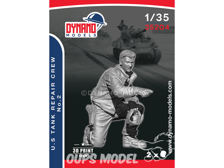 Dynamo models figurine 35204 Tankiste U.S. en réparation No.2 1/35