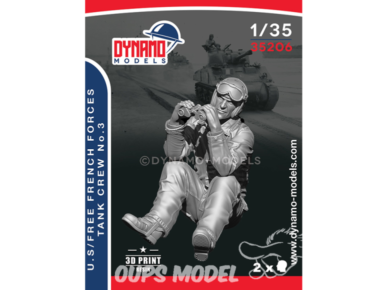 Dynamo models figurine 35206 Tankiste Forces Françaises libres / U.S. No.3 1/35