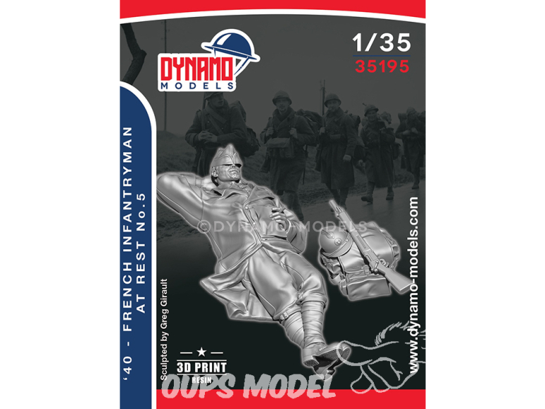 Dynamo models figurine 35195 Fantassin Français au repos 1940 No.5 1/35