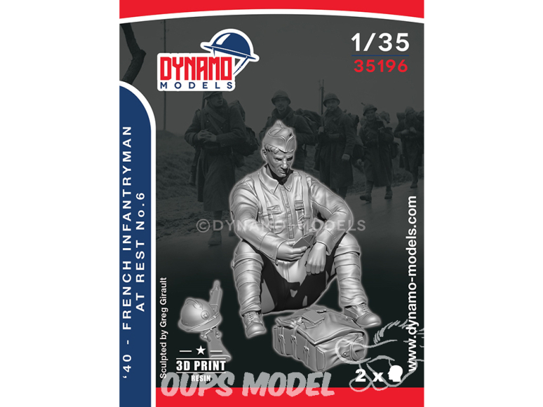 Dynamo models figurine 35196 Fantassin Français au repos 1940 No.6 1/35