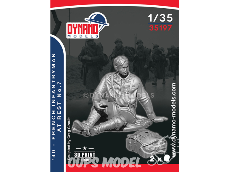 Dynamo models figurine 35197 Fantassin Français au repos 1940 No.7 1/35