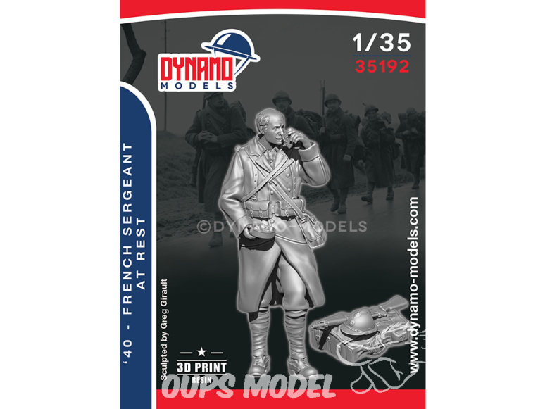 Dynamo models figurine 35192 Sergent Français au repos 1940 1/35