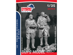 Dynamo models figurine 35194 Set d'officiers Français au repos 1940 1/35