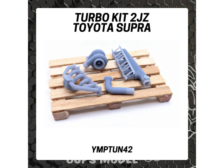 Yamamoto YMPTUN042 KIT 2JZ MONO-TURBO POUR TAMIYA 24123 1/24