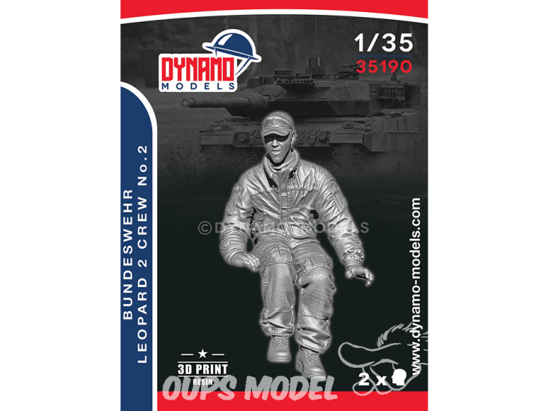 Dynamo models figurine 35190 Tankiste Leopard 2 Bundeswehr No.2 1/35
