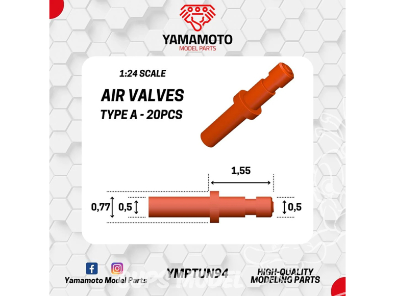 Yamamoto YMPTUN094 AIR VALVES TYPE A 1/24