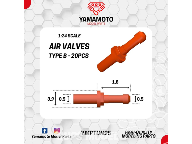 Yamamoto YMPTUN095 AIR VALVES TYPE B 1/24