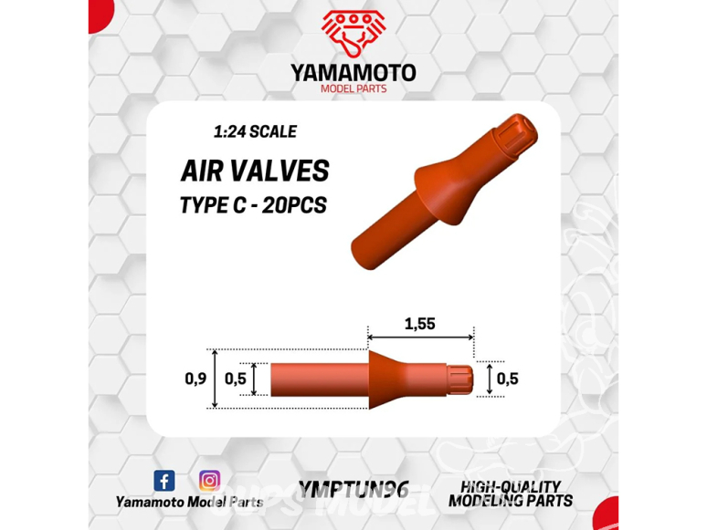 Yamamoto YMPTUN096 AIR VALVES TYPE C 1/24