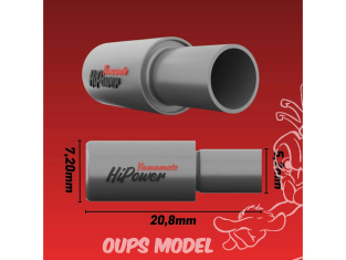 Yamamoto YMPTUN148 SILENCIEUX HI-POWER 1/24