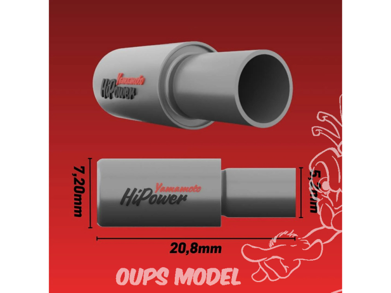 Yamamoto YMPTUN148 SILENCIEUX HI-POWER 1/24