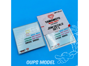 Yamamoto YMPTUN144 ENSEMBLE DE DÉCALCOMANIES JDM 1 1/24