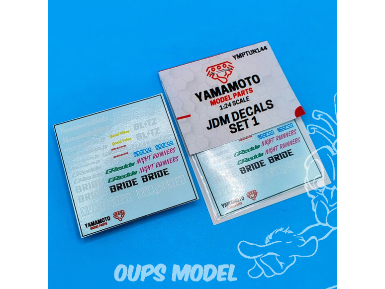 Yamamoto YMPTUN144 ENSEMBLE DE DÉCALCOMANIES JDM 1 1/24