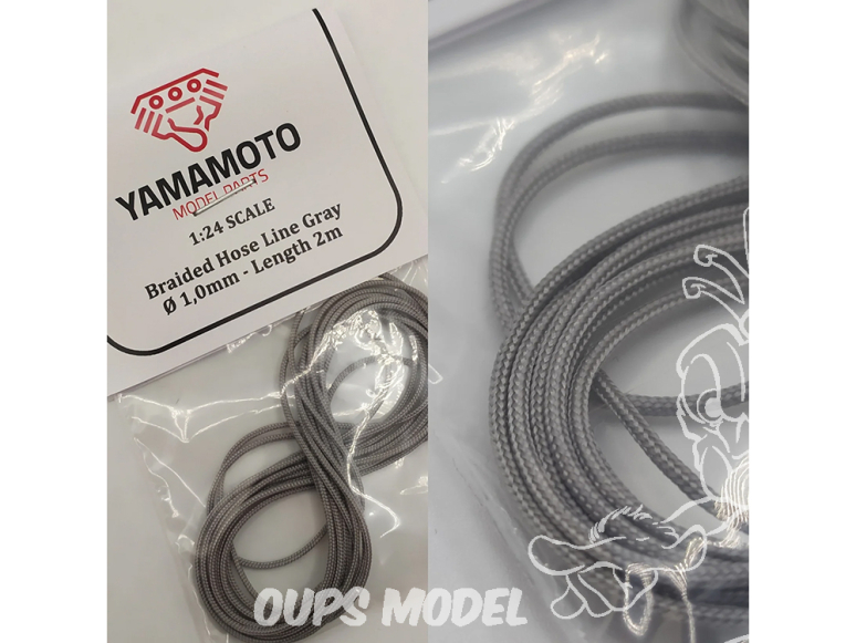 Yamamoto YMPTUN067 TUYAU TRESSÉE ARGENTÉ 1,0MM 2M 1/24