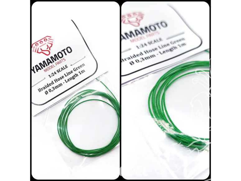 Yamamoto YMPTUN088 TUYAU TRESSÉE VERT 0,3MM 1M 1/24