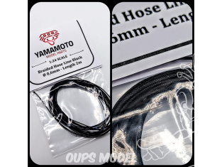 Yamamoto YMPTUN075 TUYAU TRESSÉE NOIR 0,6MM 2M 1/24