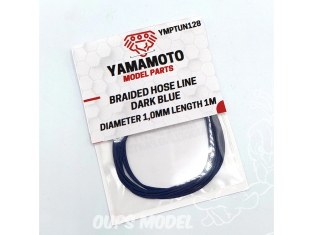 Yamamoto YMPTUN128 TUYAU TRESSÉE BLEU FONCÉ 1,0MM 1M 1/24