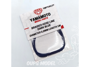 Yamamoto YMPTUN127 TUYAU TRESSÉE BLEU FONCÉ 0,8MM 1M 1/24