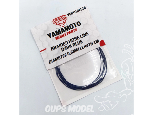 Yamamoto YMPTUN126 TUYAU TRESSÉE BLEU FONCÉ 0,6MM 1M 1/24