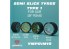 Yamamoto YMPRIM019 PNEUS SEMI-SLICKS DE 18" TYPE 1 en résine dure 1/24