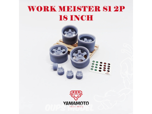 Yamamoto YMPRIM006 Jantes WORK MEISTER S1 2P 18" 5 trous 1/24
