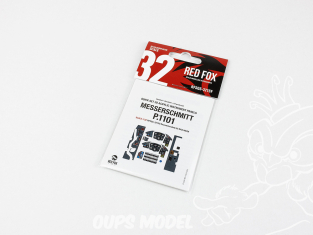 Red Fox Studio Tableaux de bord 3D avion RFQS-32159 Messerschmitt P.1101 Das Werk 1/32