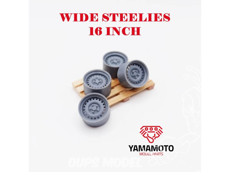 Yamamoto YMPRIM011 Jantes WIDE STEELIES 16" 1/24