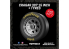 Yamamoto YMPRIM015 Jantes CRAGAR 397 15" avec pneus 1/24