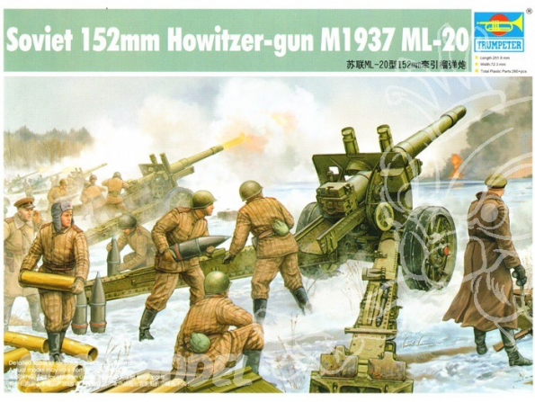 TRUMPETER maquette militaire 02315 CANON SOVIETIQUE DE 152MM M1937(ML-20) 1/35