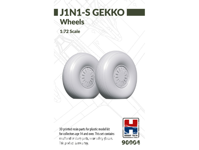 Hobby 2000 maquette accessoire avion 90004 Roues affaissées J1N1-S GEKKO 1/72