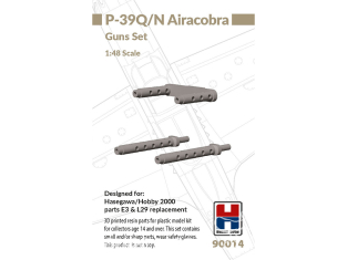 Hobby 2000 maquette accessoire avion 90014 Guns set P-39Q/N Airacobra Hobby 2000 / Hasegawa 1/48