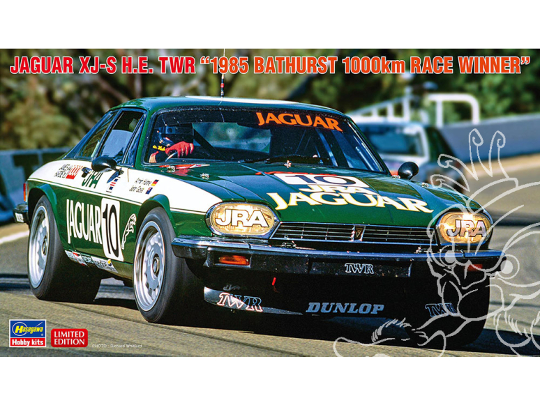 Hasegawa maquette voiture 20800 Jaguar XJ-S H.E. TWR Vainqueur du 1000 km de Bathurst 1985 1/24