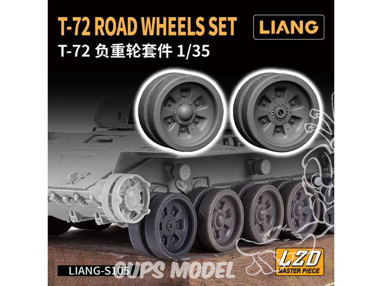 Liang Model amélioration S105 Roues de train roulant T-72 1/35