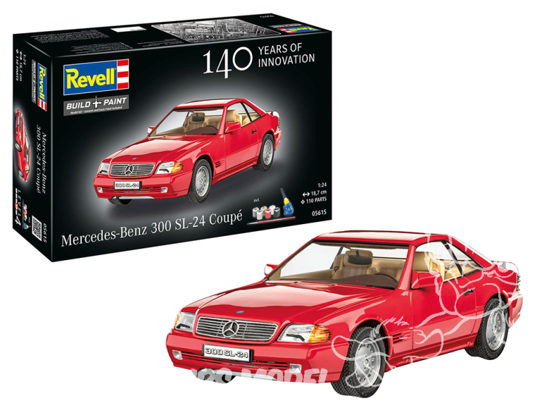 Revell maquette 05615 Mercedes-Benz 300 SL-24 Coupé 140 ans de Mercedes-Benz peinture et accessoires de base 1/24