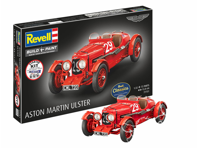 Revell maquette 77751 Starter Kit Aston Martin Ulster peinture et accessoires de base 1/32