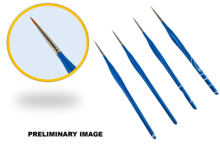 Revell 39561 Pinceau lot PAINTA Professional Detail Set / 4 Pack Brosses synthétiques, taille 5/0, 4/0, 3/0, 0