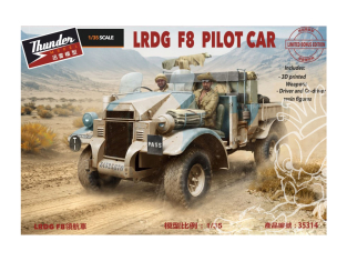 Thunder Model maquette militaire 35314 Édition bonus LRDG F8 Pilot Car 1/35