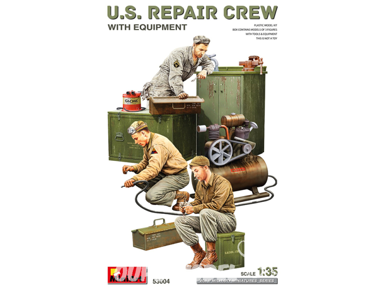 Mini Art maquette militaire 53004 Équipe de réparation américaine avec équipement 1/35