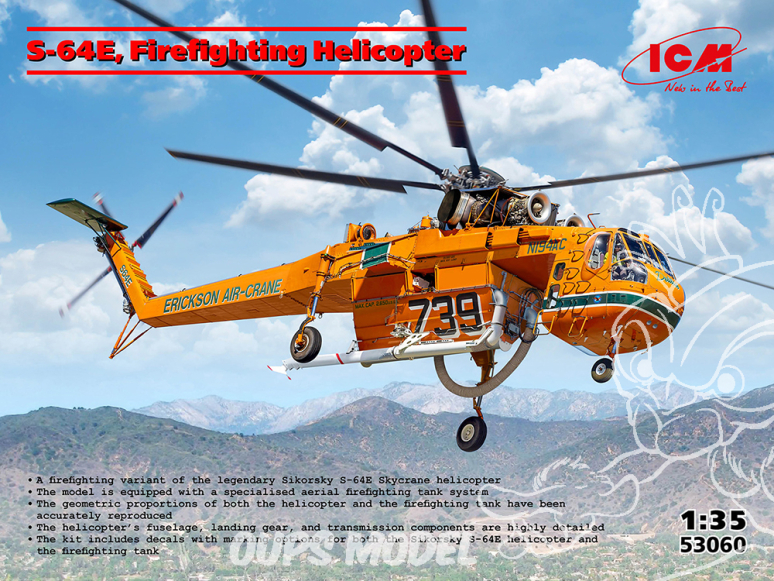 Icm maquette helicoptére 53060 S-64E hélicoptère de lutte contre les incendies 1/35