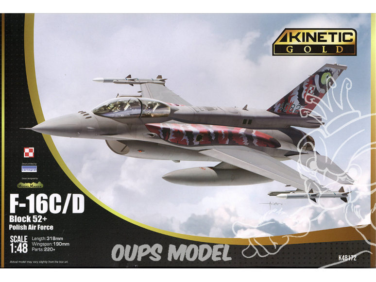 Kinetic maquette avion K48172 F-16C/D Block 52+ Polish Air force Gold édition 1/48