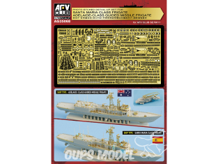 AFV maquette bateau AG35068 Kit de photodécoupe pour frégate de classe Santa Maria et ADELAIDE 1/700