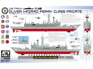 AFV maquette bateau SE70007 Frégate de la classe Oliver Hazard Perry de l'US Navy 1/700