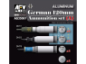 AFV CLUB maquette militaire AG35061 Set de munitions allemandes de 120 mm (A) métal 1/35