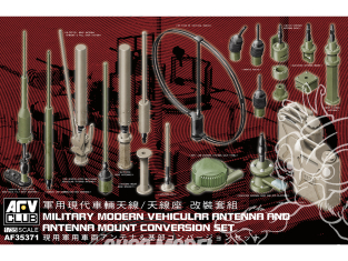 AFV CLUB maquette militaire AF35371 Kit de conversion pour antenne et support véhicule militaire moderne 1/35