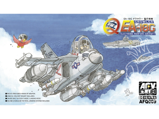 AFV CLUB maquette avion Q009 Q-Scale Avion de guerre électronique EA-18G Growler style oeuf